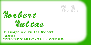 norbert multas business card